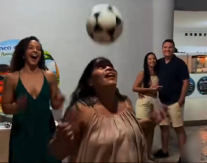 The women played football at the birthday celebrations
