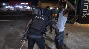 A file photo of police arresting someone