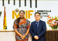 MIIF Chief Executive Officer, Justina Nelson (L) and CEO of Zijin Golden Ridge Limited, Leon Zhang