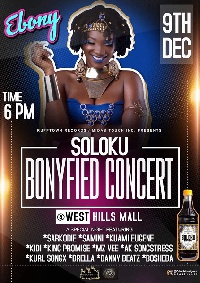 Ebony will be supported by Samini, Kidi, Kuame Eugene and others on Dec. 9