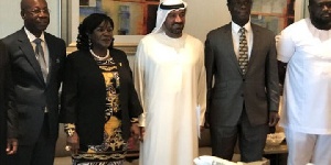 Sheikh Ahmed bin Saeed Al Maktoum with some Ministers from Ghana