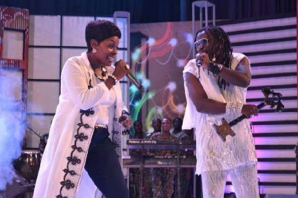 Akosua Agyepong performing with Amanzeba (Facebook)