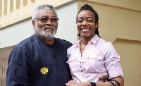 Dr Zanetor Agyeman-Rawlings and her father the late JJ Rawlings