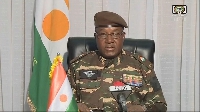 Gen. Abdourahamane Tiani, speaking on national television