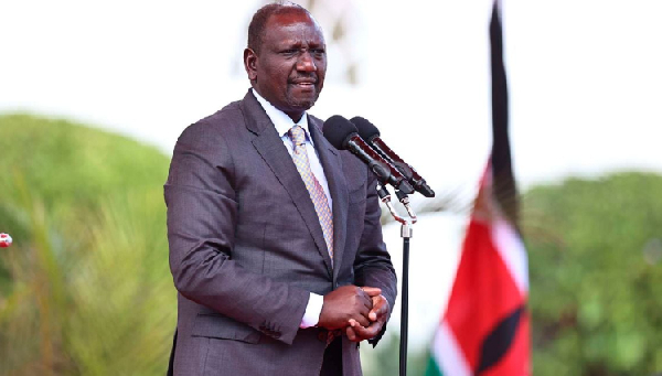 Kenya’s President William Ruto giving a speech at a function