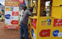 A mobile money merchant's shop | File photo