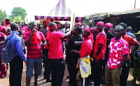 Agogo youth demonstrate