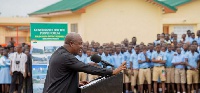 File photo: President John Dramani Mahama addressing students