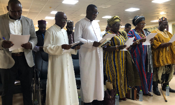 Members of the Savannah Region Peace Council being sworn in