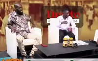 Daniel Nortey (L) in a heated argument with his co-panelist