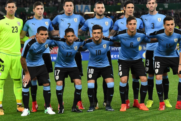 A line up of the Uruguayan team