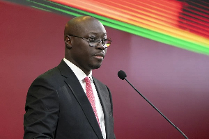Dr Cassiel Ato Forson, Minister of Finance addresses parliament
