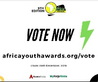 Public voting  is opened via www.africayouthawards.org/vote
