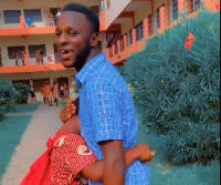 Screenshot from emotional farewell of intern teacher