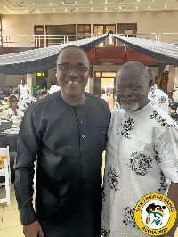 Dr. Kwaku Ofosu-Asare with Azumah Nelson