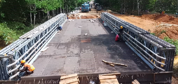 The newly constructed bridge