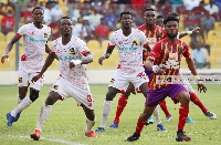 File Photo: Accra Hearts of Oak in a match against arch rival Asante Kotoko