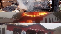 The Salaga NPP office in flames