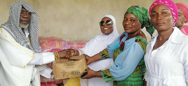 Dorcas Afo Toffey, donated food items to the Muslims in her Constituency