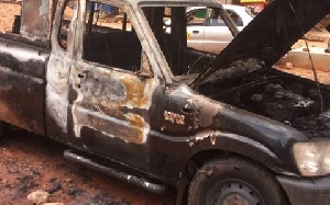 Burnt Police Car Somanya
