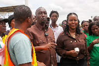 Ewurabena Aubynn among some of the community leaders
