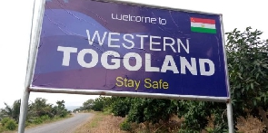 SIgnage of the Western Togoland activists