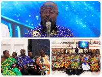 Collaged photos of the Kumasi Mayor King Zuba and some chiefs