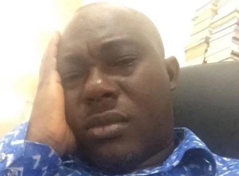 Dr Ransford Yaw Gyampo looks shattered after learning of Captain Maxwell Mahama's death