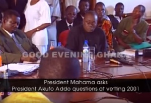 Nana Akufo-Addo appears before the vetting committee to be vetted by Mahama