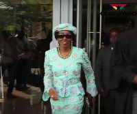 Nana Konadu, Flag bearer of the NDP was in court today to fight her disqualification