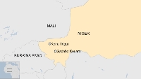 A map showing Niger and Mali