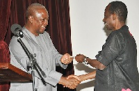 Paresident Mahama with Johnson Asiedu Nketia, NDC General Secretary