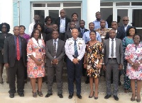 Air Vice Marshal (AVM) Griffith Santrofi Evans with participants at the top-level executive