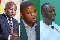 (L-R) Samuel Okudzeto Ablakwa, Sammy Gyamfi and  Emmanuel Armah-Kofi Buah
