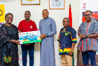 Dr Clement Apaak received the items on behalf of the Education Minister
