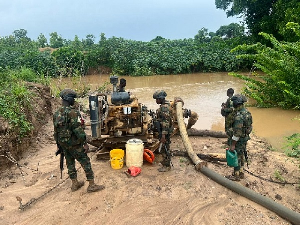 The operation resulted in the eviction of numerous illegal miners from the river