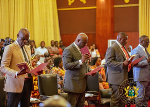 Some new ministers swearing their oath of office