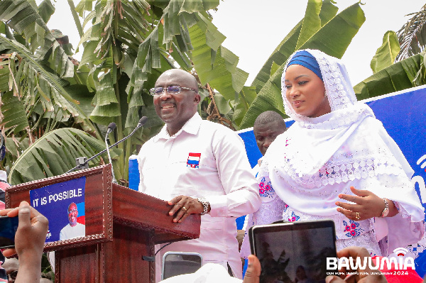 Dr Bawumia flanked by his wife Samira