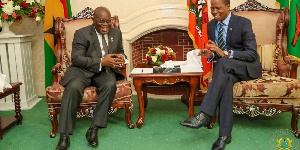 President of the Republic of Zambia, Edgar Chagwa Lungu(R) and President Akufo-Addo(L)
