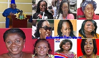 President Nana Akufo-Addo and some appointed women ministers