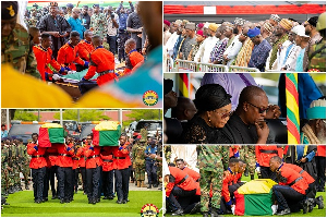 Scene from the burial service of Dr Ibrahim Murtala Mohammed and Alhaji Muniru Limuna Mohammed