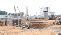 Some construction work ongoing on the Ofankor-Nsawam Road | Graphic