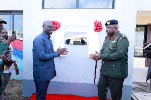 Dr Cassiel Ato Forson unveiled the Butler Barracks accommodation and office complex at a ceremony