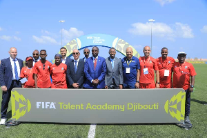 FIFA officials at the talent academy event