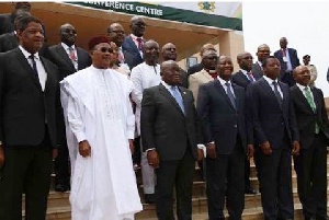 Members of the Presidential Task Force on the ECOWAS Single Currency Programme in a group photograph