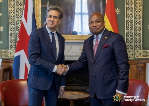 oreign Affairs Minister Samuel Okudzeto Ablakwa and UK's Foreign Secretary, Edward Miliband
