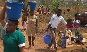 Health personnel trek about a kilometre daily to fetch water