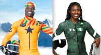 Akwesi Frimpong (L) and Nigeria's Simidele Adeagbo are Africans first male and female skeletons