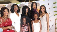 Okoro with fans at the premiere of 'Ghana Must Go'
