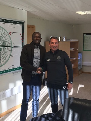 Akunnor met Brendan Rodgers at the training centre of Celtic